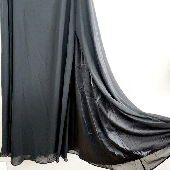 Lulus Romantically Speaking Black Cowl Neck Lace-Up Maxi Dress - Picture 7 of 11